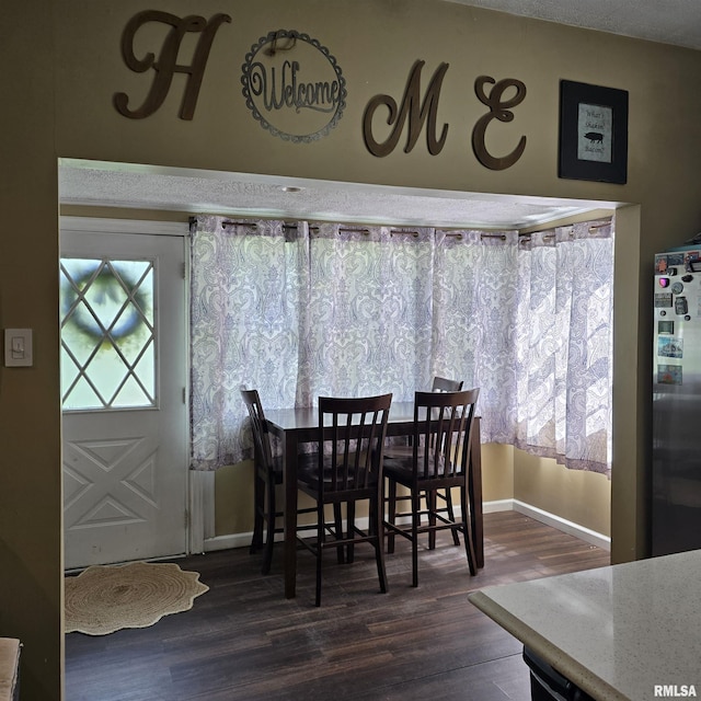 314 Chestnut St, Cambria, IL 62915 - dining room with dark wood finished floors