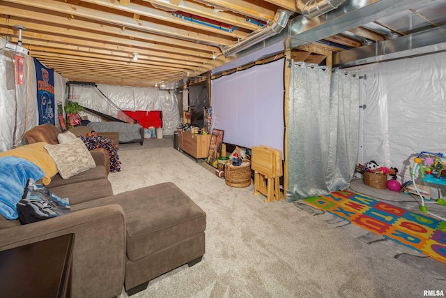 3458 Glenbrook Cir N, Bettendorf, IA 52722 - unfinished below grade area with carpet floors