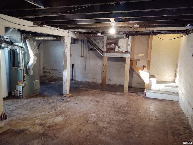 239 15th Ave, East Moline, IL 61244 - unfinished below grade area with heating unit