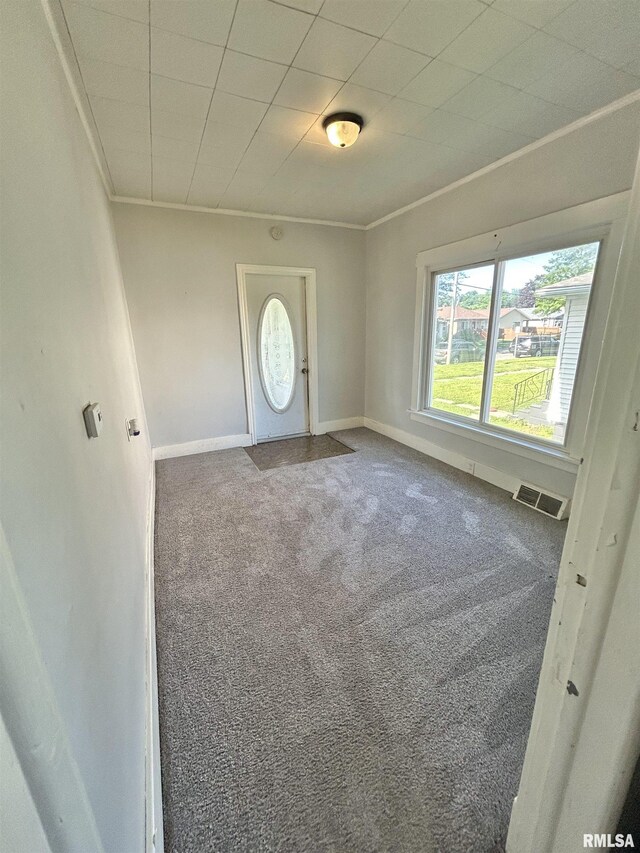239 15th Ave, East Moline, IL 61244 - unfurnished room with carpet and ornamental molding