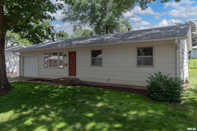 3403 Kimberly Downs Rd, Davenport, IA 52807 - single story home with an attached garage, a front yard, and roof with shingles