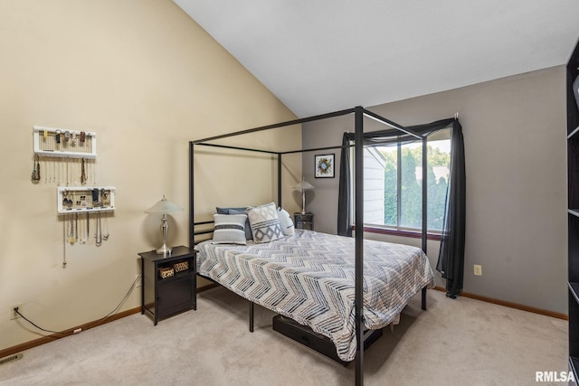 493 44th Avenue Ct, East Moline, IL 61244 - bedroom featuring light carpet and lofted ceiling