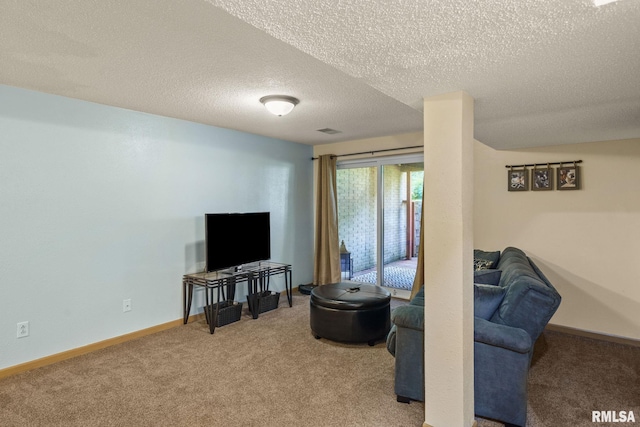 493 44th Avenue Ct, East Moline, IL 61244 - living room with carpet flooring and a textured ceiling