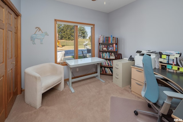 4934 Foxborough Ct, Bettendorf, IA 52722 - office space featuring light colored carpet and ceiling fan