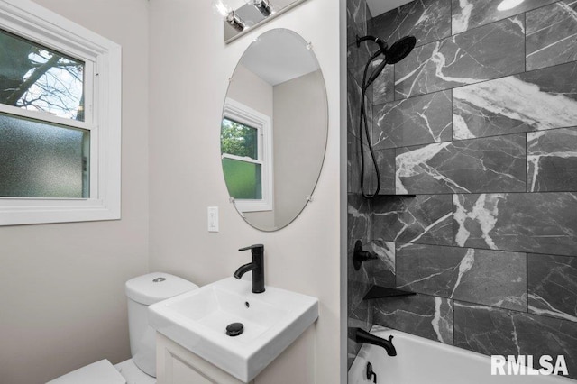 3040 Oak Street Ct, Bettendorf, IA 52722 - full bathroom with vanity and shower / washtub combination