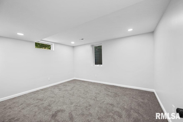 3040 Oak Street Ct, Bettendorf, IA 52722 - below grade area with carpet floors and recessed lighting