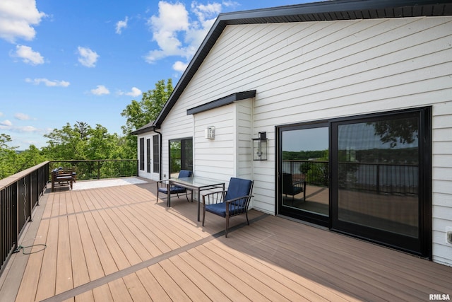223 N 2nd St, Le Claire, IA 52753 - view of wooden deck