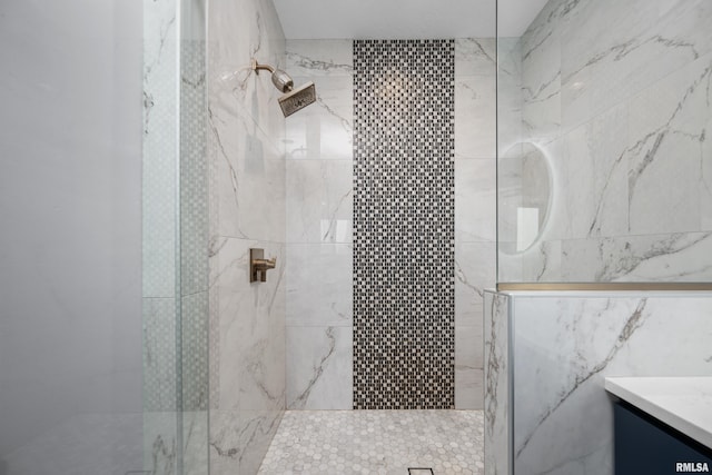 223 N 2nd St, Le Claire, IA 52753 - full bath featuring a walk in shower and vanity