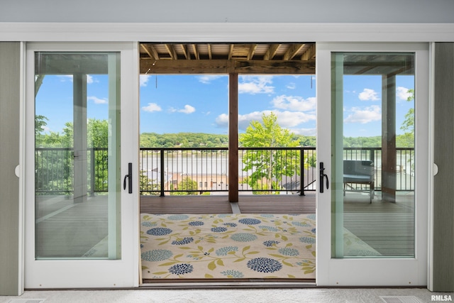 223 N 2nd St, Le Claire, IA 52753 - doorway featuring a water view
