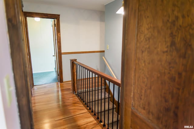 3321 State St, Quincy, IL 62301 - staircase with wood finished floors and baseboards
