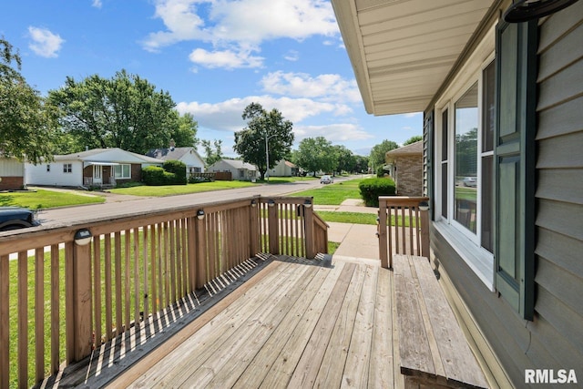 2207 4th St Unit A, East Moline, IL 61244 - wooden terrace featuring a residential view