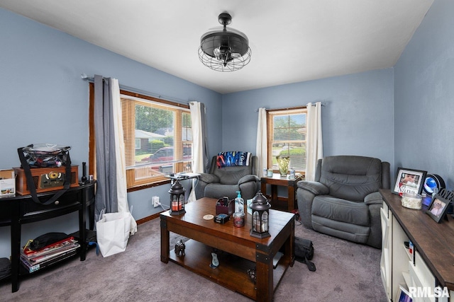 2207 4th St Unit A, East Moline, IL 61244 - carpeted living room with baseboards