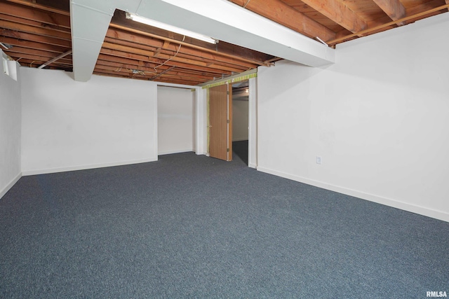 1635 Eastmere Dr, Davenport, IA 52803 - finished basement with baseboards and dark carpet