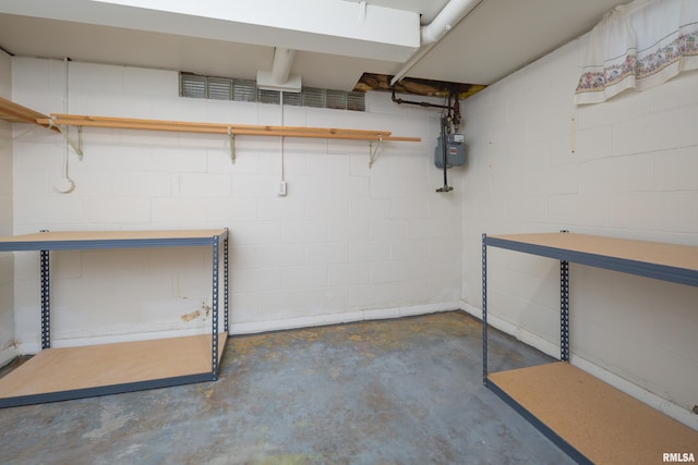 1635 Eastmere Dr, Davenport, IA 52803 - basement featuring concrete block wall and gas meter