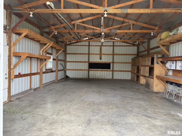 503 Lafayette St, Lafayette, IL 61449 - garage with metal wall