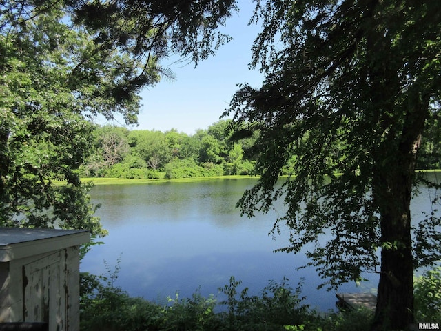 32 Crescent Lk, Alpha, IL 61413 - water view featuring a heavily wooded area