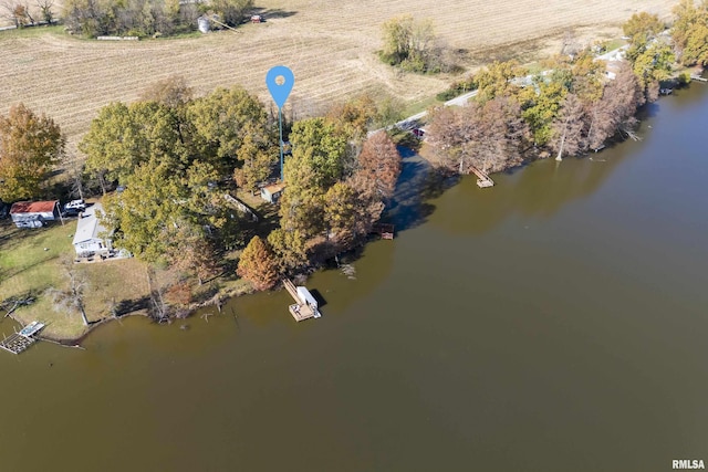 2620 S Cambon Dr, West Frankfort, IL 62896 - aerial overview of property's location featuring rural landscape and a large body of water