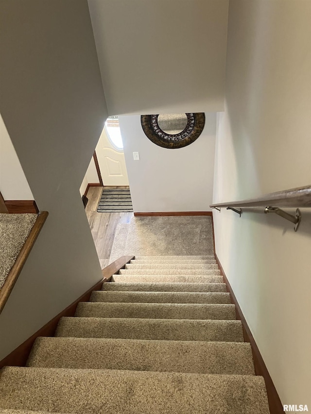 420 E Garfield St, Kewanee, IL 61443 - stairway featuring baseboards