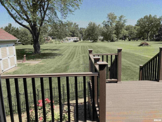 420 E Garfield St, Kewanee, IL 61443 - wooden terrace with a yard