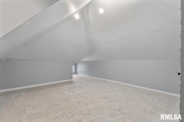 812 W 16th St, Davenport, IA 52804 - additional living space featuring lofted ceiling and carpet flooring
