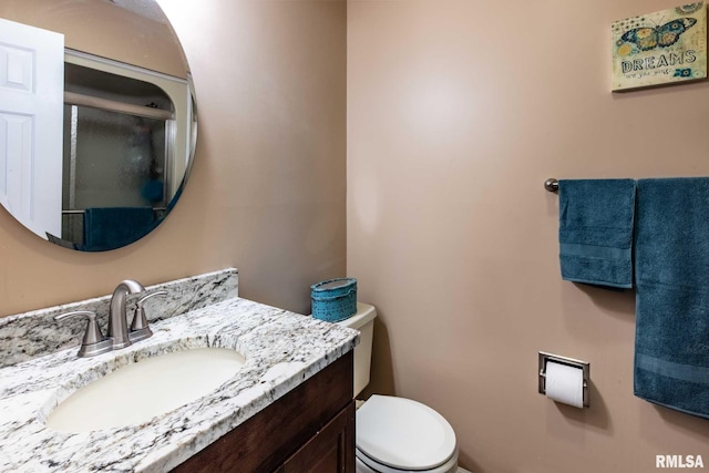 1814 Testa Dr, Marion, IL 62959 - bathroom with vanity and an enclosed shower