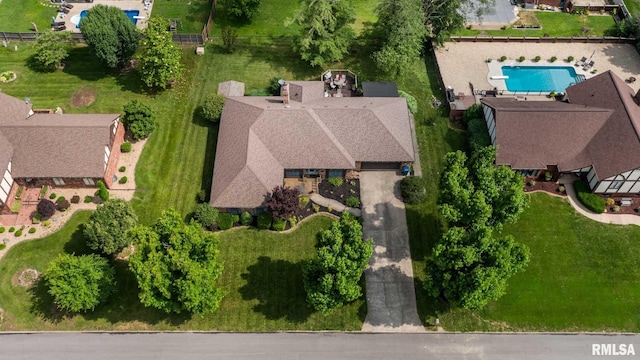 1814 Testa Dr, Marion, IL 62959 - aerial view of a pool area