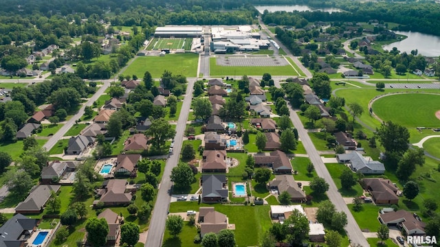 1814 Testa Dr, Marion, IL 62959 - aerial perspective of suburban area featuring a nearby body of water