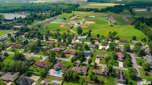 1814 Testa Dr, Marion, IL 62959 - aerial view of residential area with a large body of water