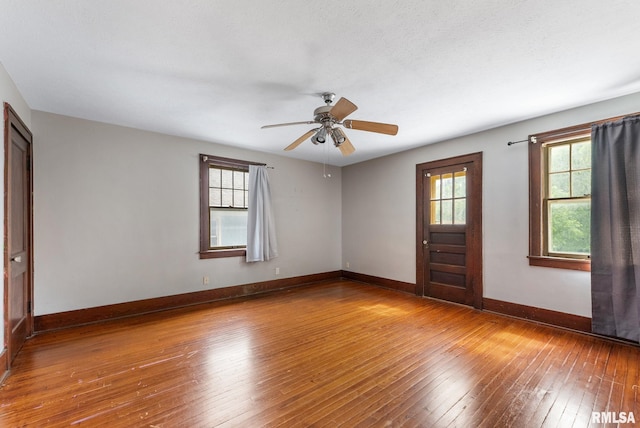 921 45th St, Rock Island, IL 61201 - unfurnished room with hardwood / wood-style flooring and ceiling fan