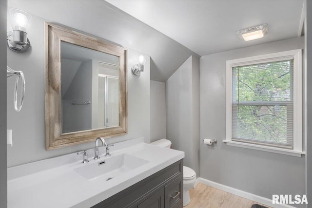 2506 N Howell St, Davenport, IA 52804 - full bathroom featuring vanity and a shower with door