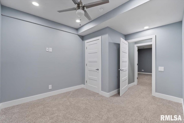 6691 Spring Creek Dr, Bettendorf, IA 52722 - unfurnished bedroom featuring light colored carpet and recessed lighting
