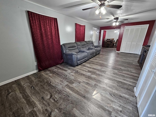 2409 9th St, Silvis, IL 61282 - living room with a ceiling fan and wood finished floors