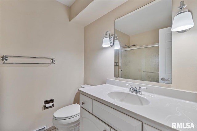 5315 34th Ave, Moline, IL 61265 - bathroom featuring vanity and an enclosed shower