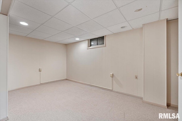 5315 34th Ave, Moline, IL 61265 - finished below grade area with carpet, a drop ceiling, and recessed lighting