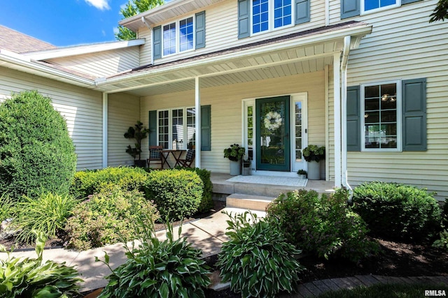 1200 Bridgeview Place, Le Claire, IA 52753 - view of exterior entry with a porch