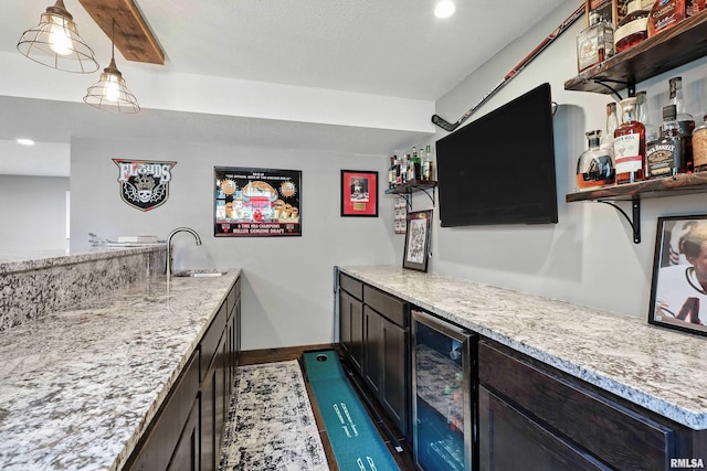 1200 Bridgeview Place, Le Claire, IA 52753 - indoor bar with beverage cooler and recessed lighting