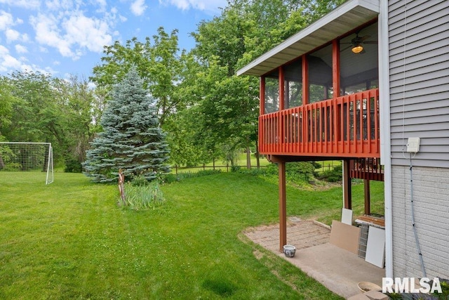 1100 Wild W Dr, Le Claire, IA 52753 - view of yard with a sunroom