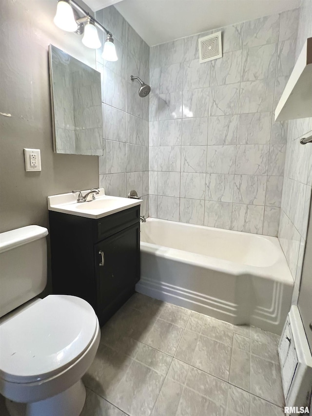 1130 53rd St, Moline, IL 61265 - bathroom featuring vanity, shower / tub combination, and tile patterned floors