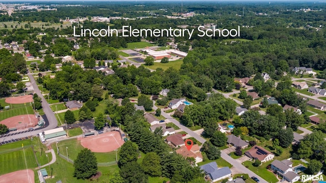 901 E Gregory Ave, Marion, IL 62959 - aerial overview of property's location featuring nearby suburban area