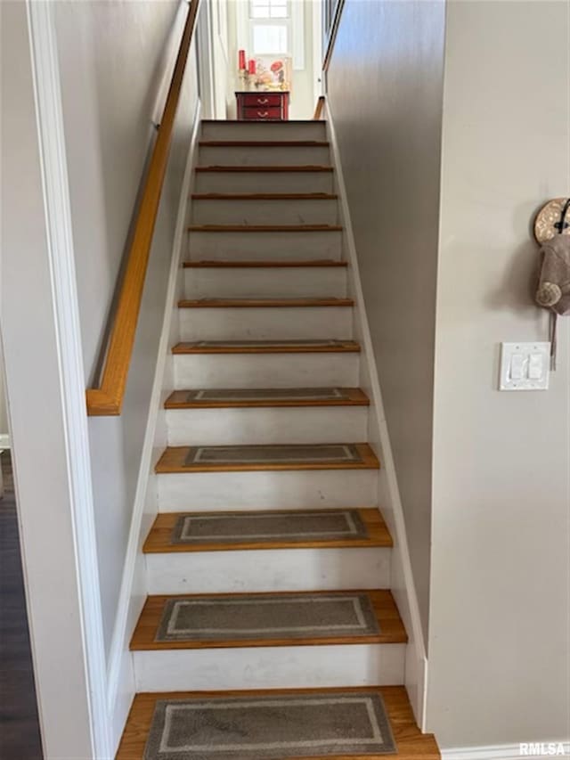 3119 15th St Unit C, Moline, IL 61265 - stairs featuring wood finished floors