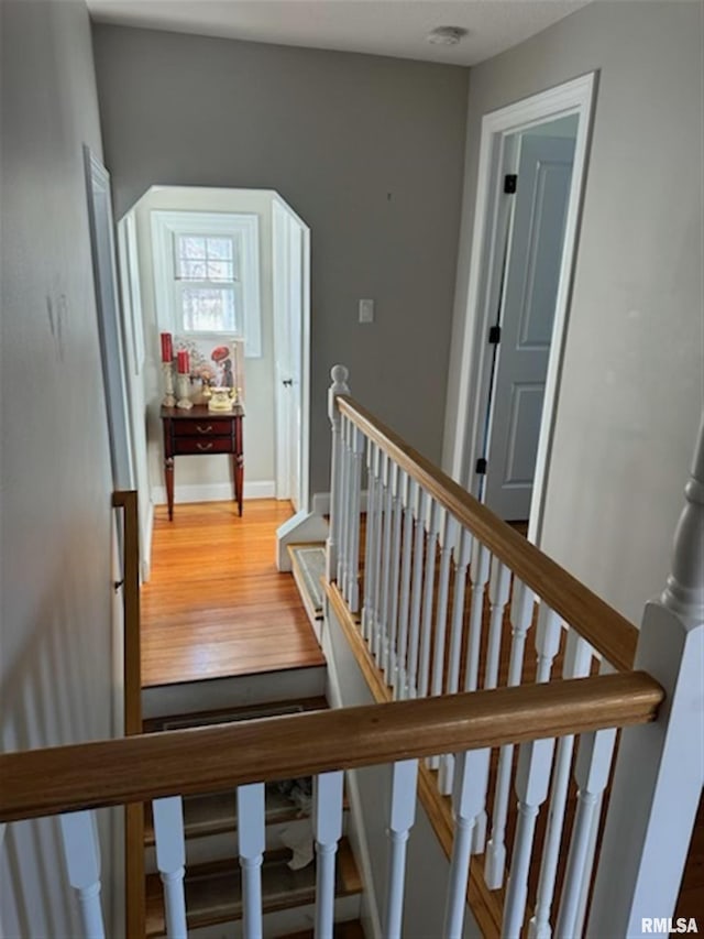 3119 15th St Unit C, Moline, IL 61265 - staircase featuring wood finished floors and baseboards