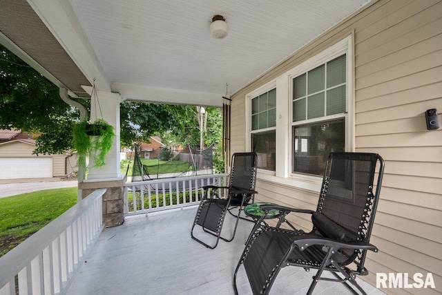 1620 24th St, Moline, IL 61265 - covered porch with an outbuilding