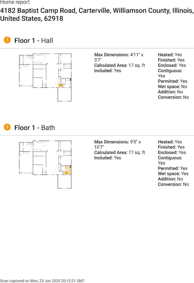 4182 Baptist Camp Rd, Carterville, IL 62918 - view of property floor plan