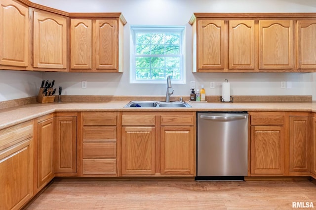 4182 Baptist Camp Rd, Carterville, IL 62918 - kitchen with dishwasher, light brown cabinets, and light countertops