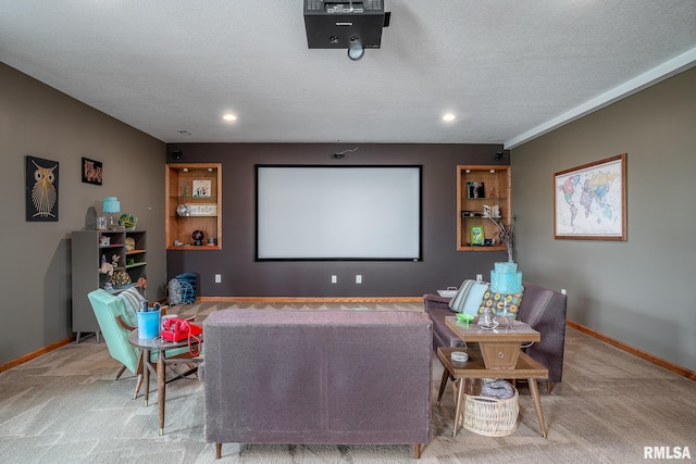 27062 238th St, Le Claire, IA 52753 - cinema featuring carpet flooring, recessed lighting, and a textured ceiling