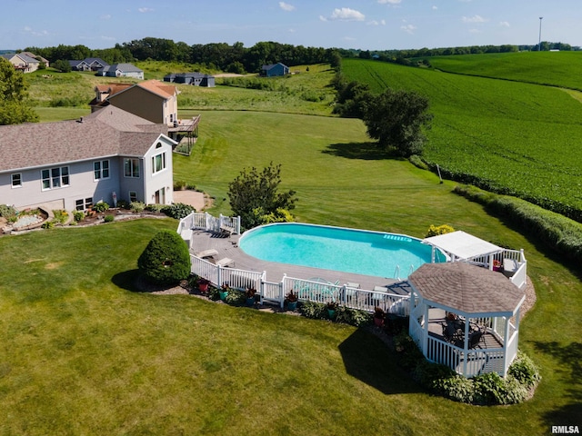 27062 238th St, Le Claire, IA 52753 - view of rural area featuring a pool