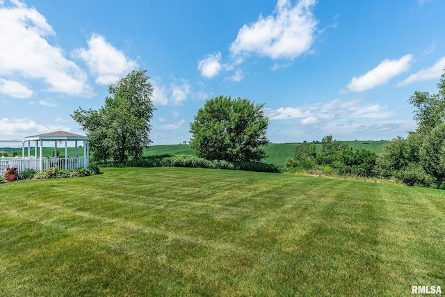 27062 238th St, Le Claire, IA 52753 - view of grassy yard featuring a gazebo