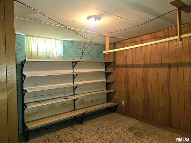 509 W 9th St, Tipton, IA 52772 - finished basement featuring wood walls and carpet floors