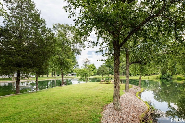 10415 Chayla Rd, Marion, IL 62959 - view of grassy yard featuring a water view