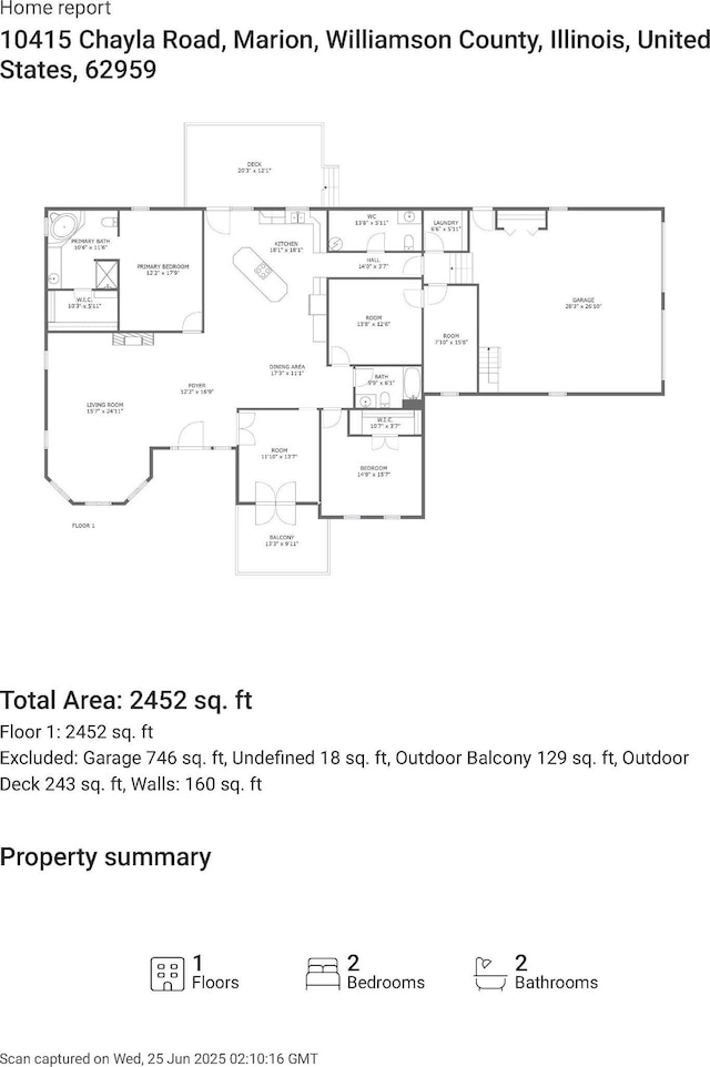 10415 Chayla Rd, Marion, IL 62959 - view of floor plan / room layout